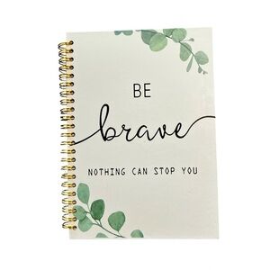 Inspirational Spiral Notebook Journal BE BRAVE NOTHING CAN STOP YOU Lined Pages